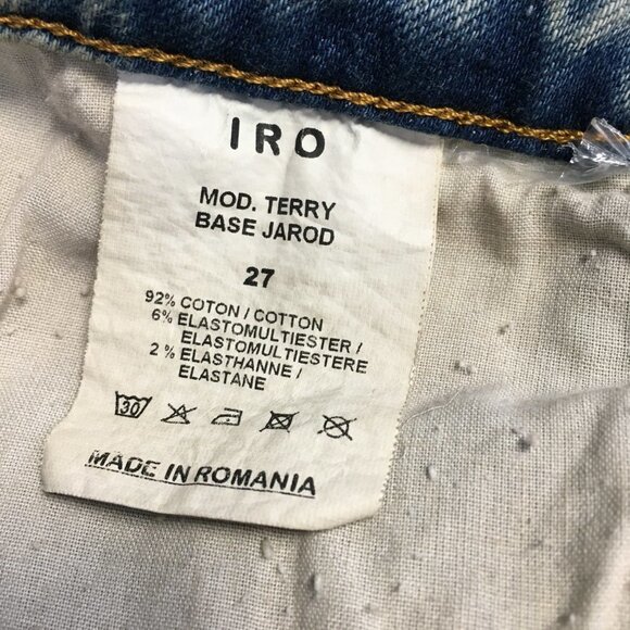 IRO Ajuste Terry Jeans Base Jarod Distressed Gray Jeans Size 27. NWT - Picture 13 of 14